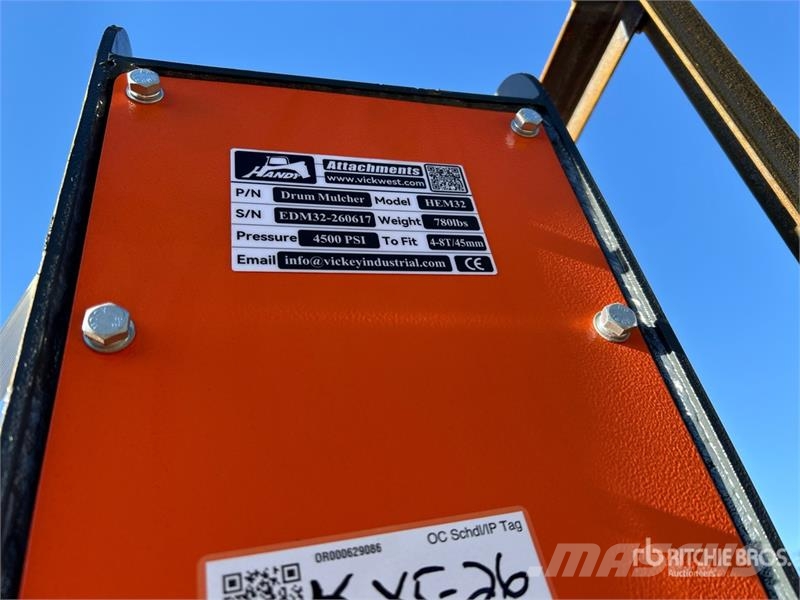 Handy HEM32 36 in Excavator Mulcher - Fits 4 - 8 ton (Un Overige componenten