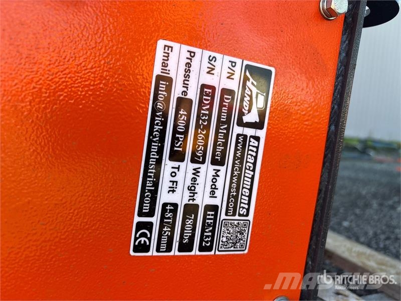 Handy HEM32 36 in Excavator Mulcher - Fits 4 - 8 ton (Un Інше обладнання