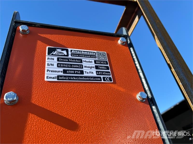 Handy HEM32 36 in Excavator Mulcher - Fits 4 - 8 ton (Un Otros componentes