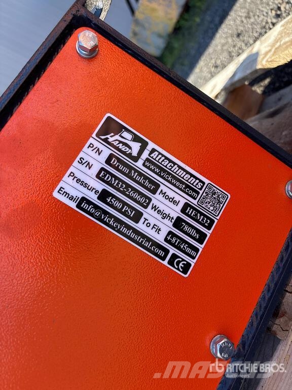 Handy HEM32 36 in Q/C Excavator Mulcher - Fits 4 - 8 ton Інше обладнання
