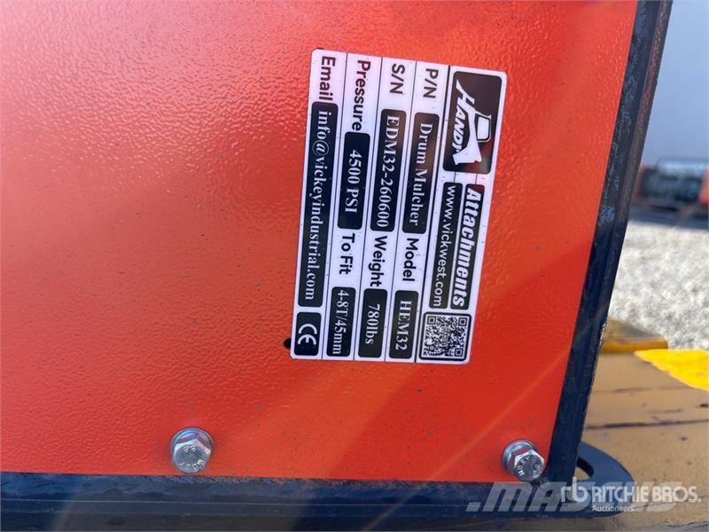 Handy HEM32 36 in Q/C Excavator Mulcher - Fits 4 - 8 ton Інше обладнання