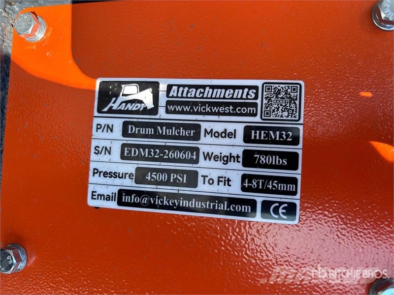 Handy HEM32 36 in Q/C Excavator Mulcher - Fits 4 - 8 ton Άλλα εξαρτήματα