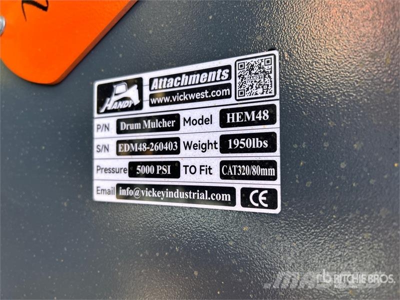 Handy HEM48 48 in Excavator Mulcher - Fits Cat 320 (Unus Otros componentes
