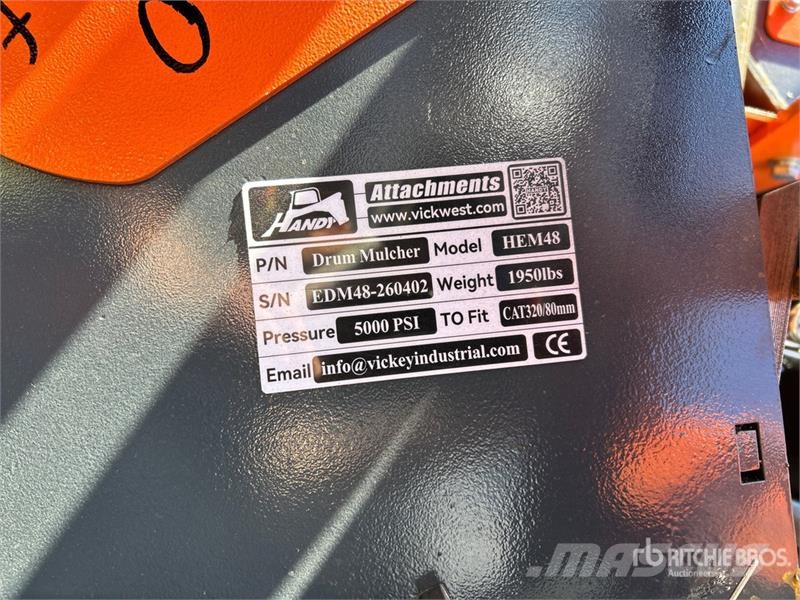 Handy HEM48 48 in Excavator Mulcher - Fits Cat 320 (Unus Otros componentes