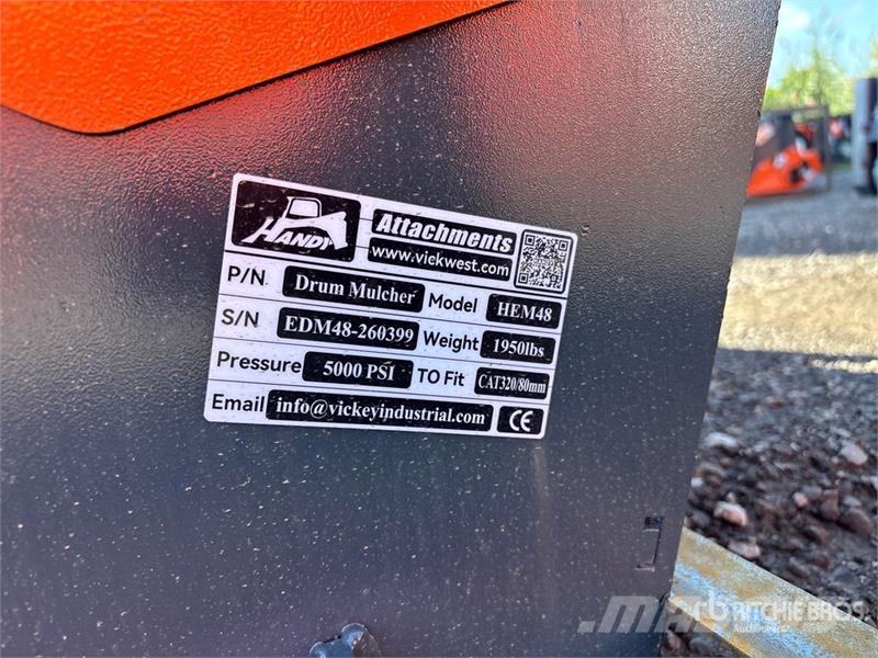 Handy HEM48 48 in Q/C Excavator Mulcher (Unused) Інше обладнання