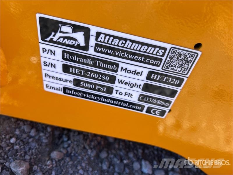 Handy HET320 Excavator Thumb - Fits Cat 320 (Unused) Kašike / Korpe
