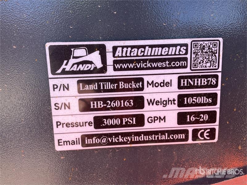 Handy HNHB78 78 in Power Rake Skid Steer Bucket (Unused) Kauhat