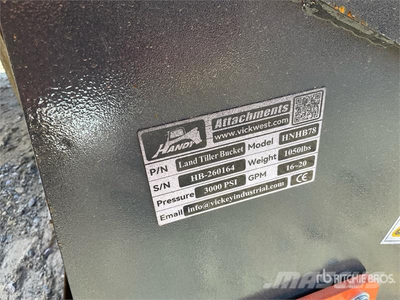 Handy HNHB78 78 in Power Rake Skid Steer Bucket (Unused) Kauhat