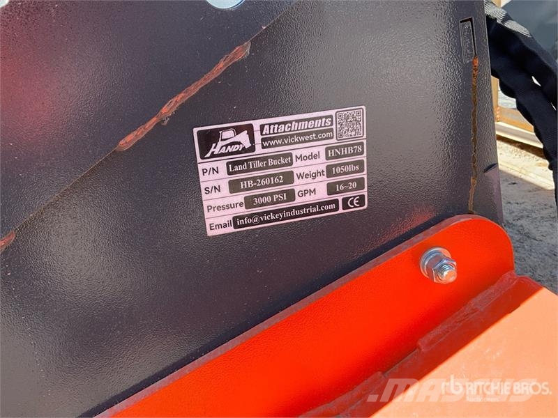 Handy HNHB78 78 in Power Rake Skid Steer Bucket (Unused) دلاء