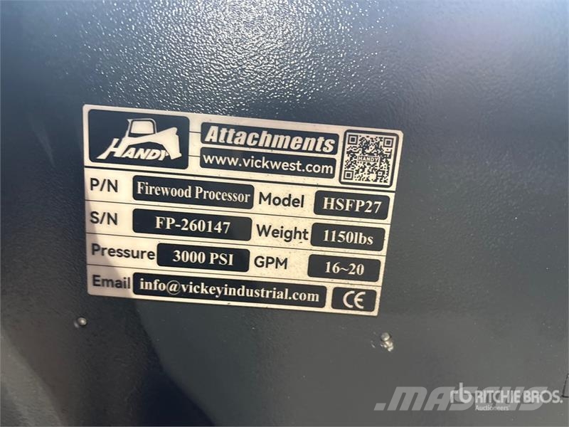 Handy HSFP27 Skid Steer Firewood Processor (Unused) 其他组件