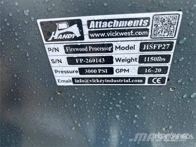 Handy HSFP27 Skid Steer Firewood Processor (Unused) Ďalšie komponenty