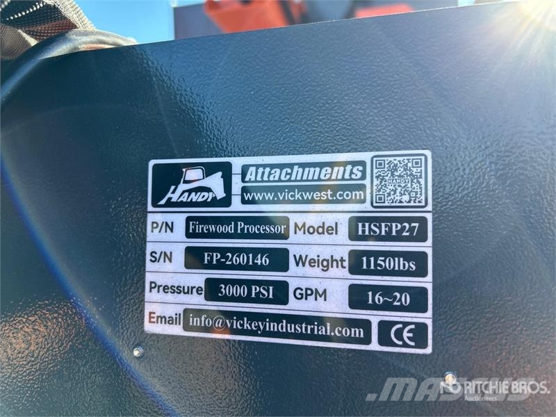 Handy HSFP27 Skid Steer Firewood Processor (Unused) Otros componentes