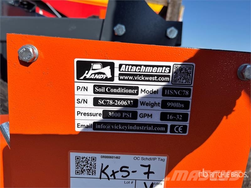 Handy HSNC78 78 in Skid Steer Power Rake (Unused) Kreiselheuer/-wender