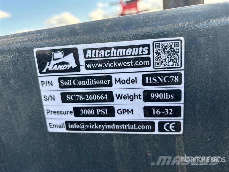 Handy HSNC78 78 in Skid Steer Power Rake (Unused) Kombine tirmiklar