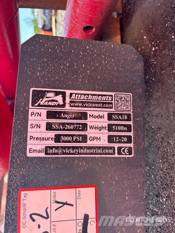 Handy SSA18 Skid Steer Auger (Unused) Drills