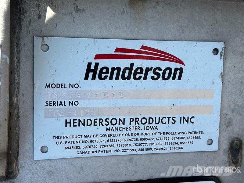 Henderson TGSX6X96XDDXSS Hydraulic 8 ft Tailgate S Kum ve tuz serpiciler