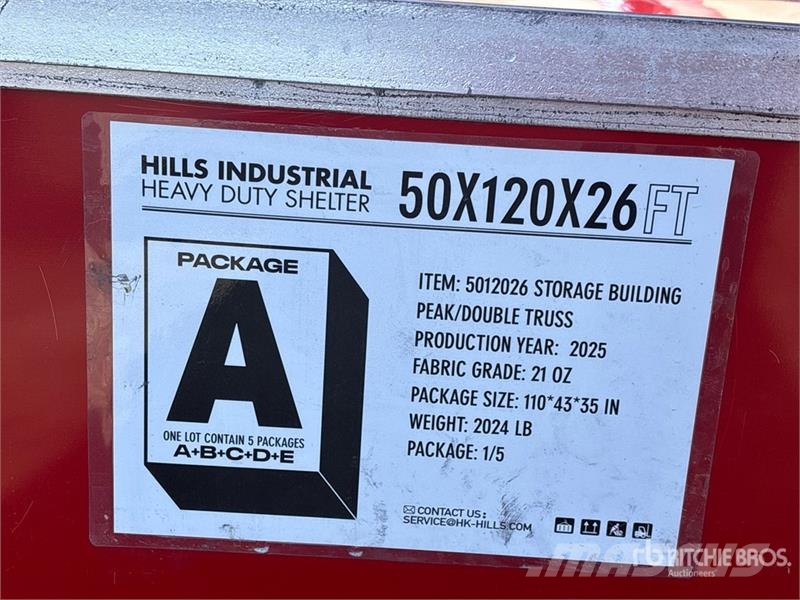 Hill Industrial 1205026 50 ft x 120 ft x 26 ft Storage Steel frame buildings