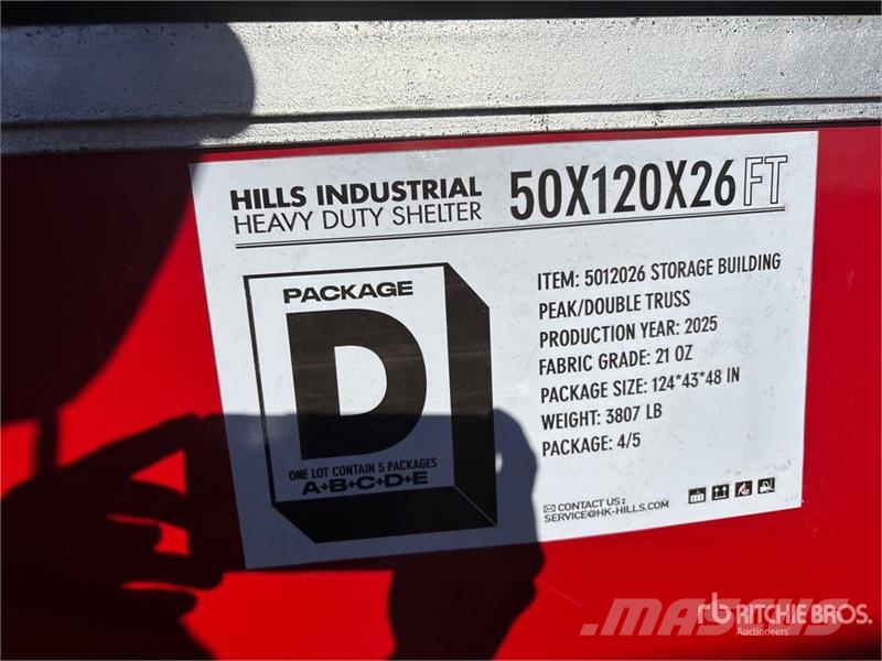 Hill Industrial 1205026 50 ft x 120 ft x 26 ft Storage Steel frame buildings