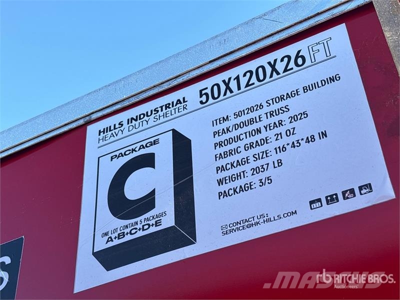 Hill Industrial 1205026 50 ft x 120 ft x 26 ft Storage Steel frame buildings