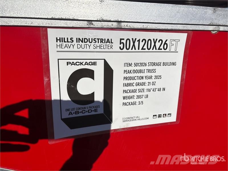 Hill Industrial 1205026 50 ft x 120 ft x 26 ft Storage Steel frame buildings