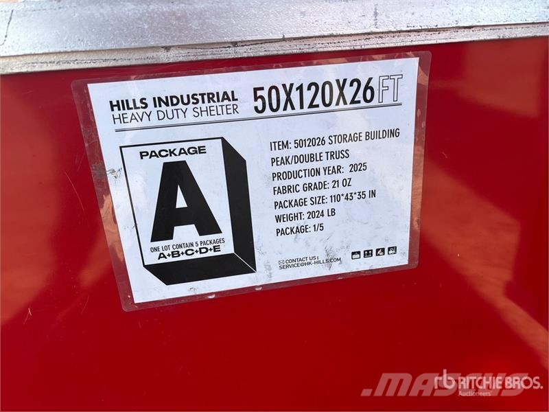 Hill Industrial 1205026 50 ft x 120 ft x 26 ft Storage Steel frame buildings