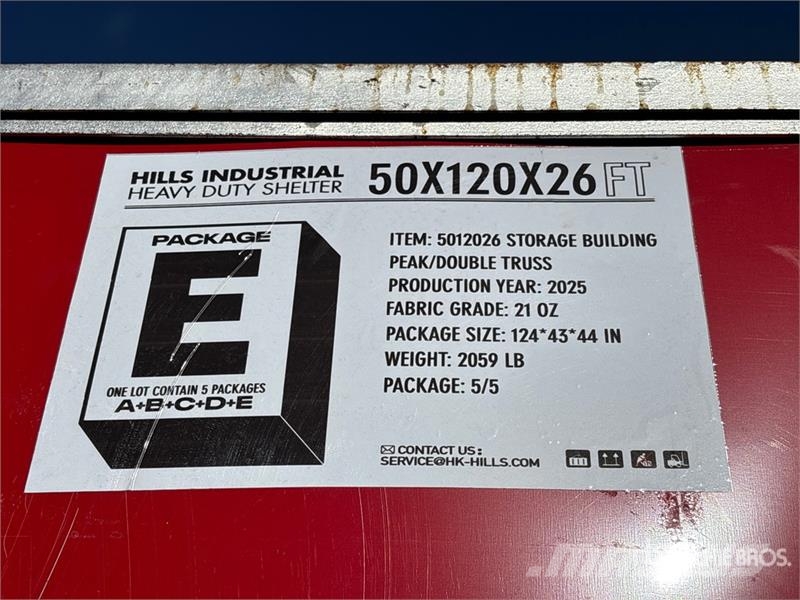 Hill Industrial 1205026 50 ft x 120 ft x 26 ft Storage Steel frame buildings