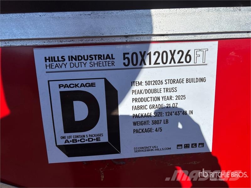 Hill Industrial 1205026 50 ft x 120 ft x 26 ft Storage Steel frame buildings