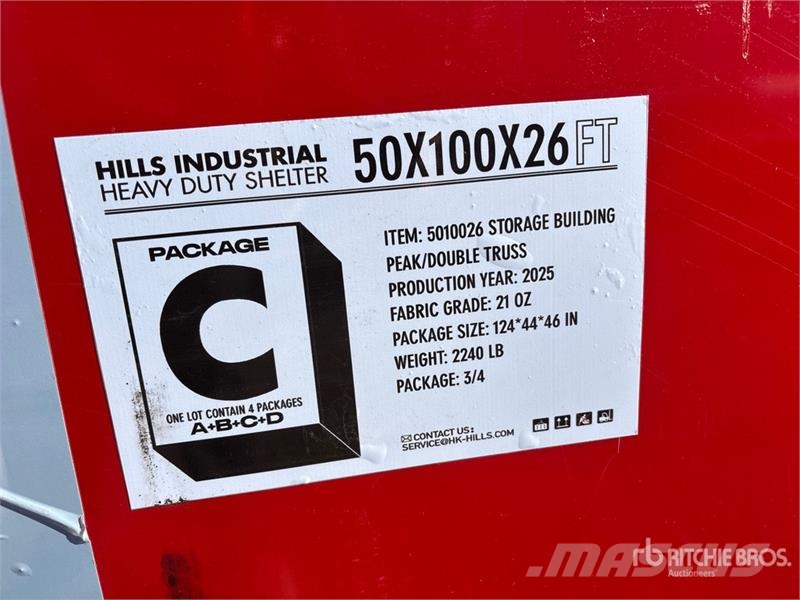  HIlls Industrial 1005026 50 ft x 100 ft x 26 ft St Telai in acciaio