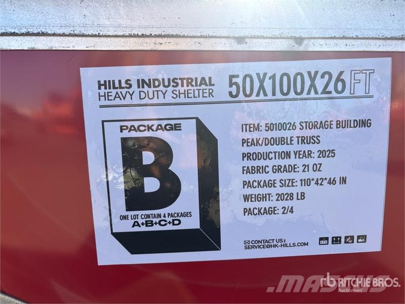  HIlls Industrial 1005026 50 ft x 100 ft x 26 ft St Telai in acciaio
