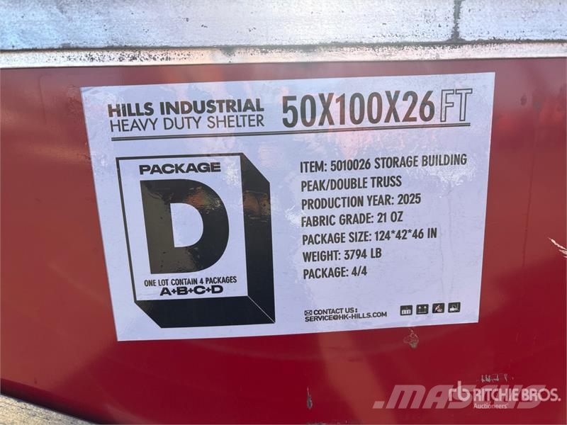  HIlls Industrial 1005026 50 ft x 100 ft x 26 ft St Telai in acciaio