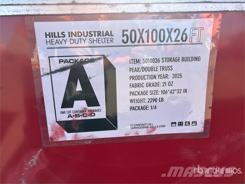  HIlls Industrial 1005026 50 ft x 100 ft x 26 ft St Telai in acciaio
