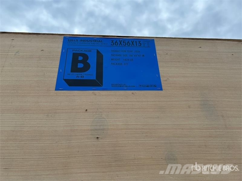 HIlls Industrial 365613 36 ft x 56 ft x 13 ft Doub Stalen constructies