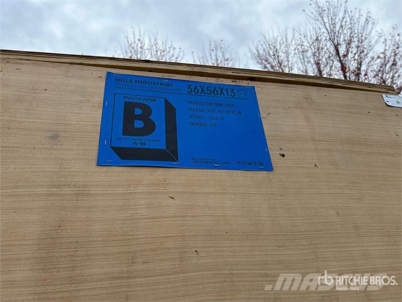 HIlls Industrial 365613 36 ft x 56 ft x 13 ft Doub Hangar