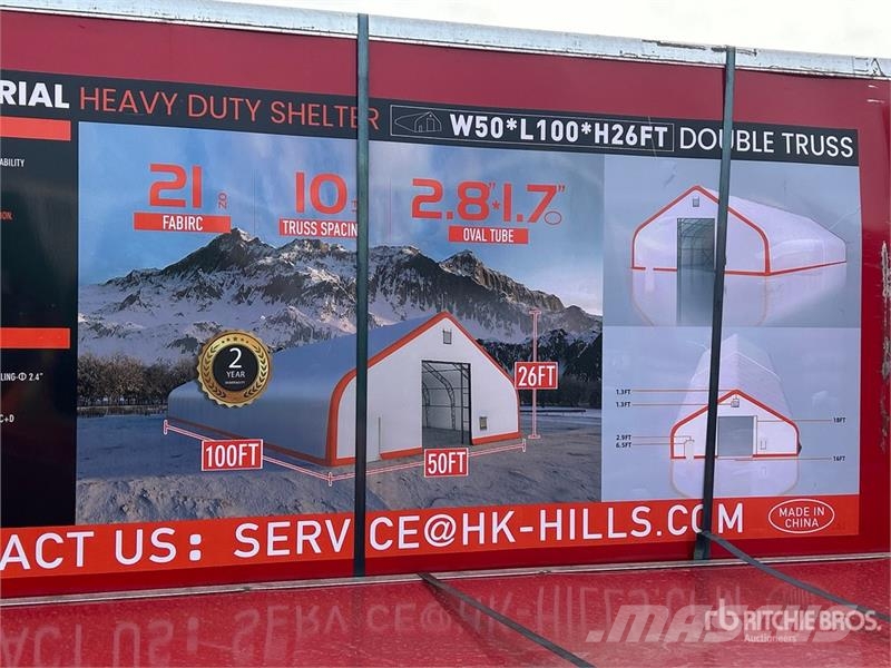 HIlls Industrial 50 ft x 100 ft x 26' Storage Buil Stalen constructies