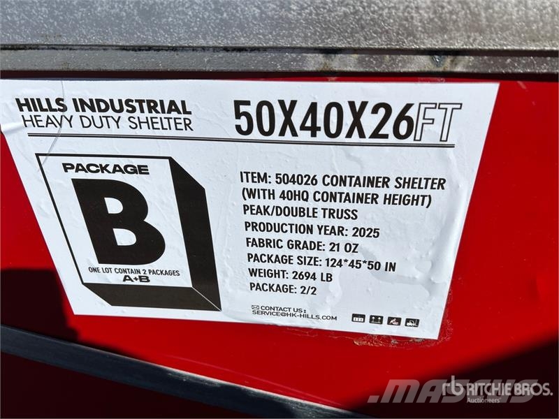 HIlls Industrial 50 ft x 40 ft x 26 ft Container S Maszyny budowlane - Inne
