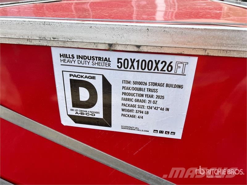HIlls Industrial 50 ft x 100 ft x 26' Storage Buil Stalen constructies
