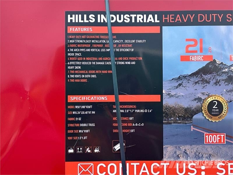HIlls Industrial 50 ft x 100 ft x 26' Storage Buil Stalen constructies