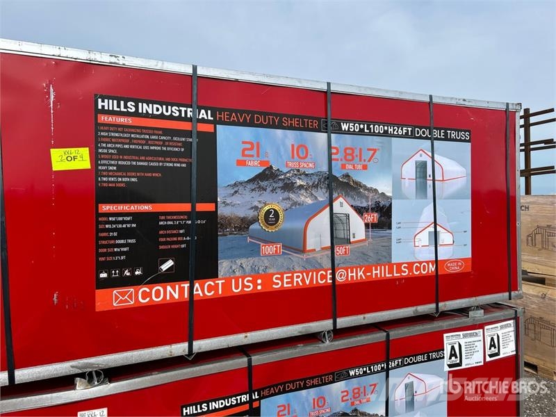 HIlls Industrial 50 ft x 100 ft x 26' Storage Buil Stalen constructies