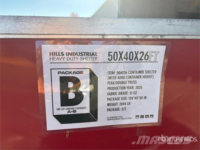 HIlls Industrial 504026 50 ft x 40 ft x 26 ft Cont Bouw - Overige