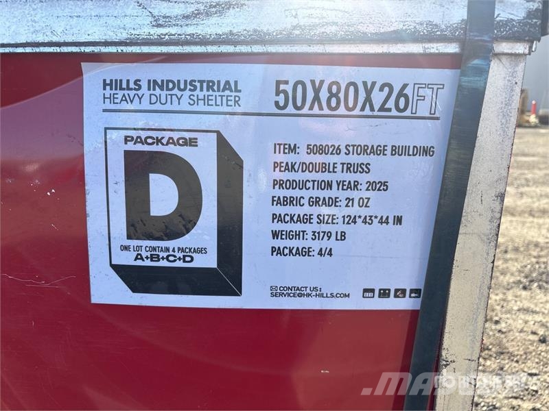  HIlls Industrial 805026 50 ft x 80 ft x 26 ft Stor Telai in acciaio
