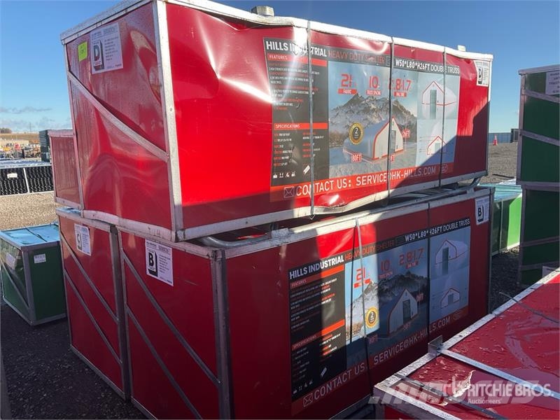 HIlls Industrial 805026 50 ft x 80 ft x 26 ft Stor Steel frame buildings