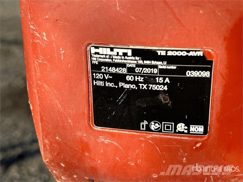 Hilti TE 2000-AVR Jackhammer Építőipar - Egyebek