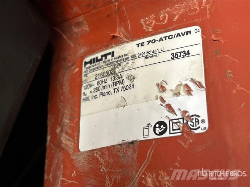 Hilti TE 70-ATC/AVR Rotary Hammer Sonstige Baumaschinen