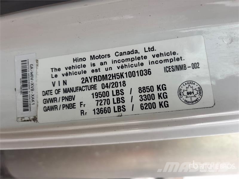 Hino 195 Van Body Trucks