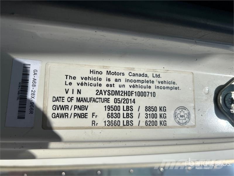 Hino 195 شاحنات ذات هيكل صندوقي