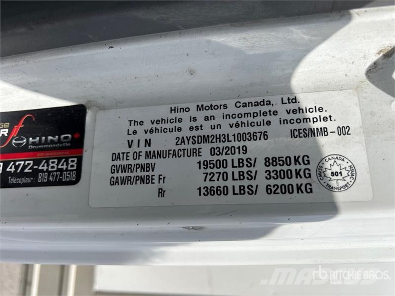 Hino 195 Camiones con caja de remolque