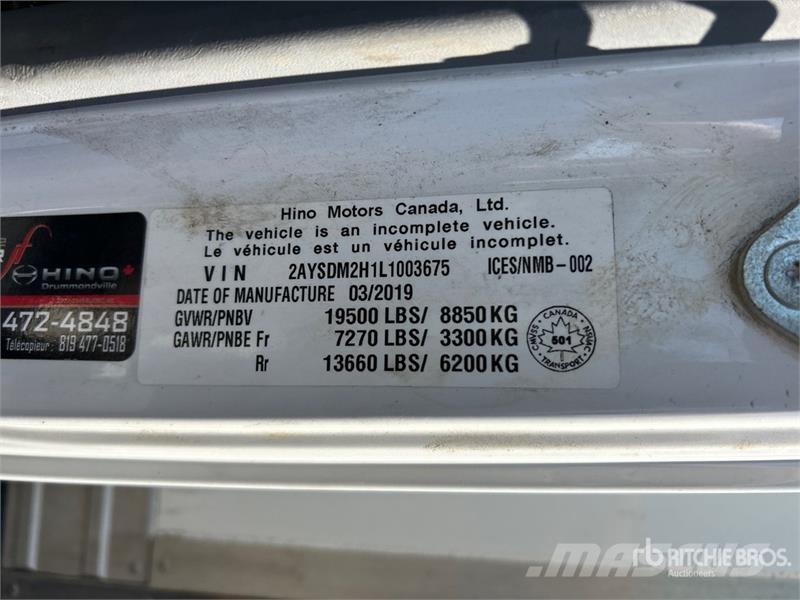 Hino 195 شاحنات ذات هيكل صندوقي