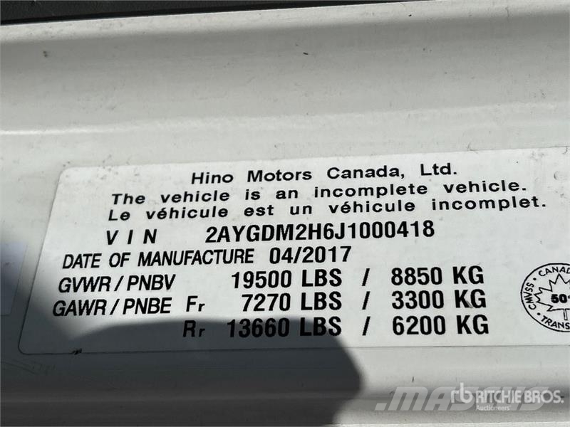 Hino 195 Camiones con caja de remolque