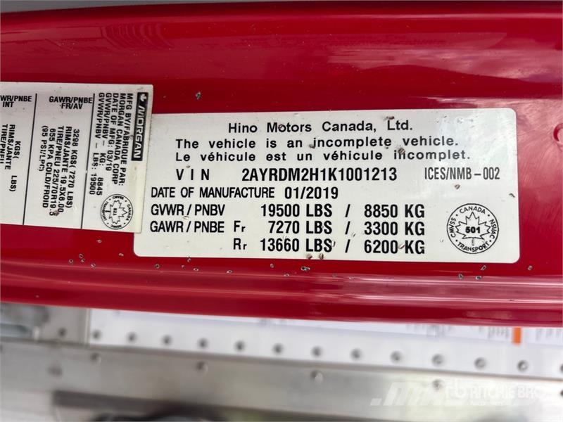 Hino 195 4x2 Refrigerated Truck Skapbiler Frys/kjøl/varme
