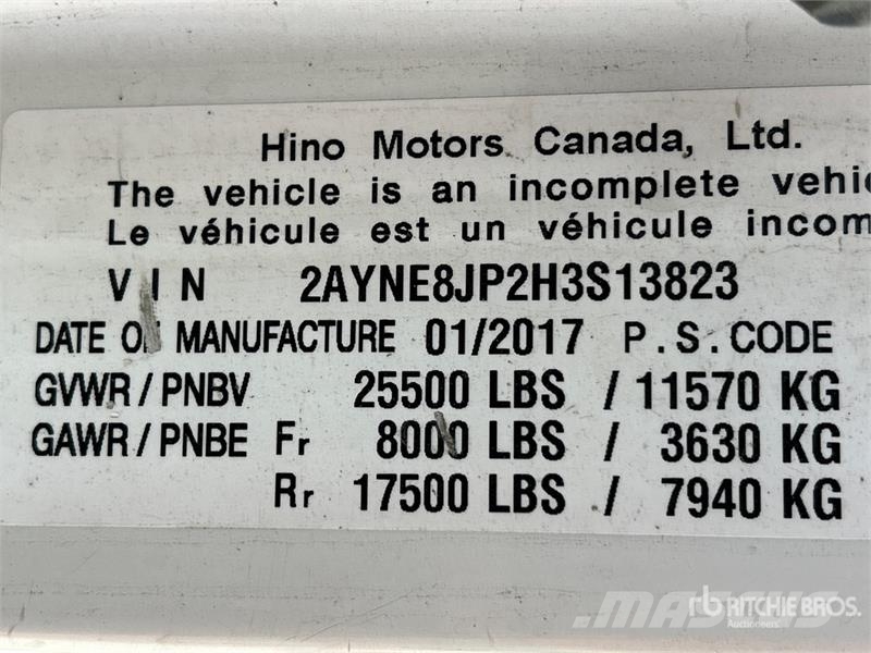 Hino 268 Camiões de caixa fechada